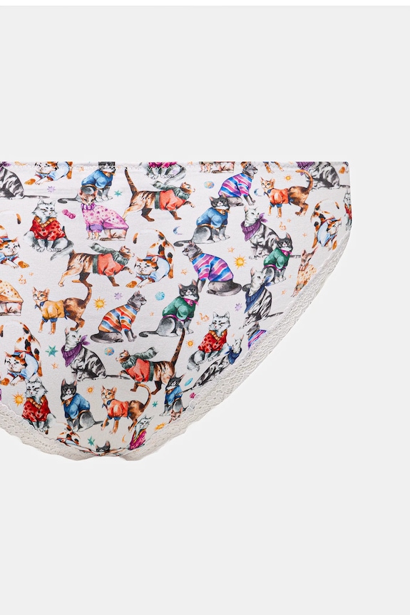 Bavlněné kalhotky dámské briefs, s elastanem a vzorem (2-pack) RW25-BID906 vícebarevná