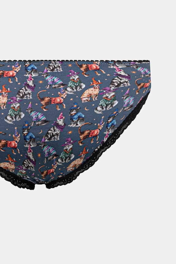 Bavlněné kalhotky dámské briefs, s elastanem a vzorem (2-pack) RW25-BID906