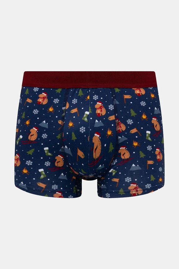 Bokserki bawełniane męskie z elastanem świąteczne (2-pack) RW25-BIMA04 multicolor RW25
