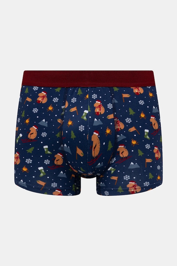Bokserki bawełniane męskie z elastanem świąteczne (2-pack) RW25-BIMA04 multicolor RW25