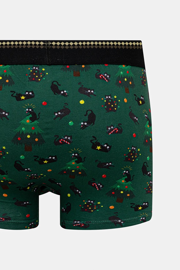 Bavlněné boxerky pánské s elastanem a vánočním motivem (2-pack) vícebarevná RW25-BIMA06