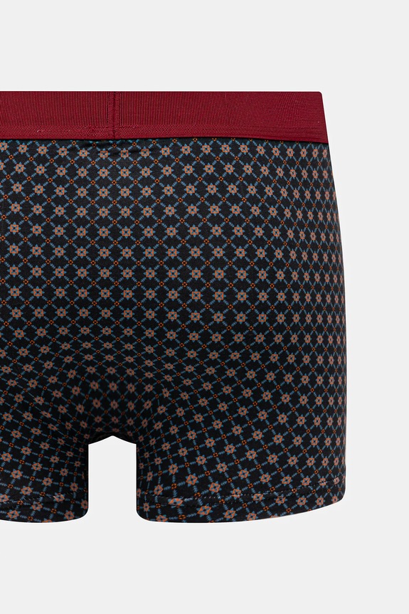 Bavlněné boxerky pánské s elastanem a vzorem (2-pack) RW25-BIMA13 vícebarevná