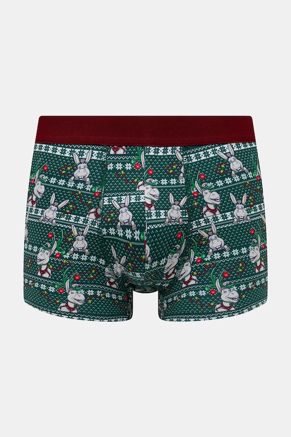 Bokserki bawełniane męskie z elastanem świąteczne Shrek (2-pack) RW25-BIMA52 multicolor RW25