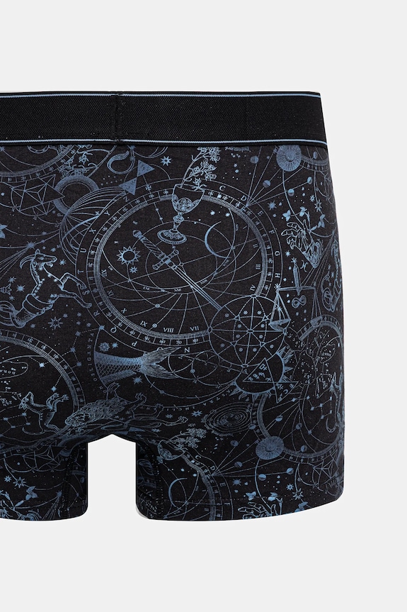 Bokserki bawełniane męskie z elastanem wzorzyste (2-pack) multicolor RW25-BIMB07
