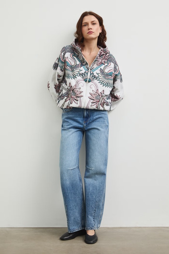 Medicine bluza bawełniana z kapturem beżowy RW25-BLD101