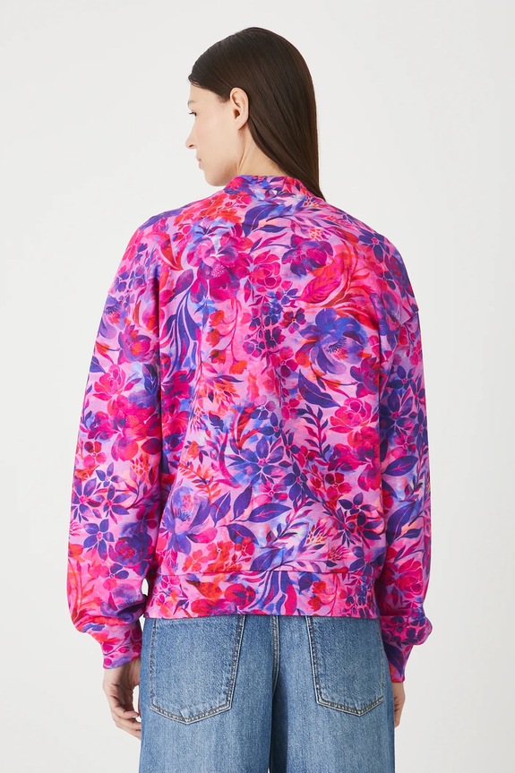 Odzież Bluza bawełniana damska wzorzysta RW25-BLD201 różowy