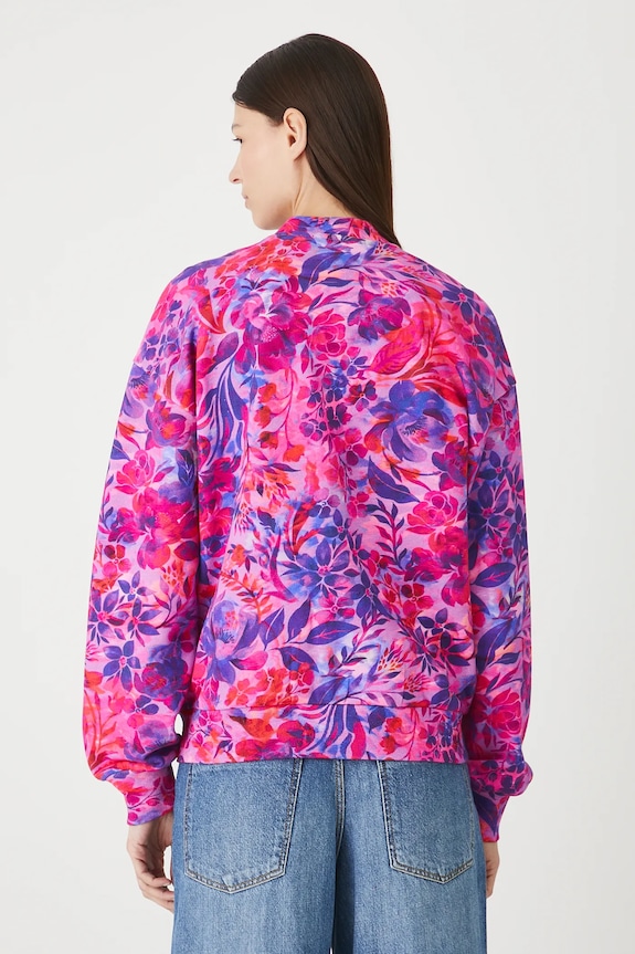 Odzież Bluza bawełniana damska wzorzysta RW25-BLD201 różowy