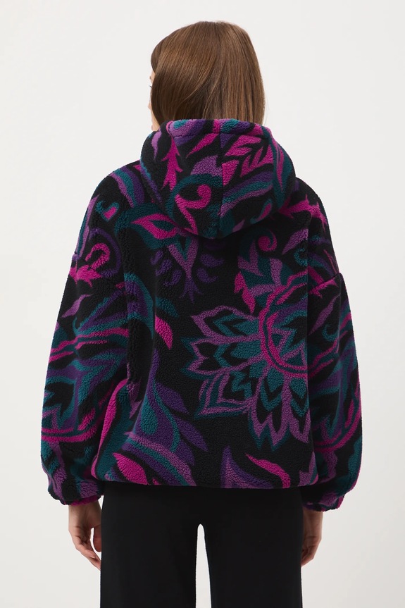 Odzież Bluza polarowa damska wzorzysta RW25-BLD602 czarny