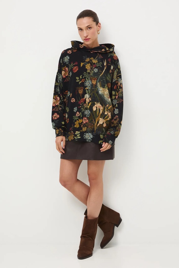 Bluza damska z kolekcji Zamek Królewski na Wawelu x Medicine z elastanem czarny RW25-BLD850