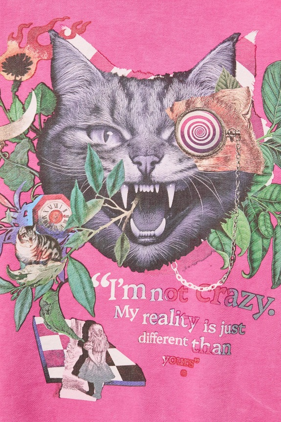 Bluza damska z kapturem z nadrukiem RW25-BLD904 różowy