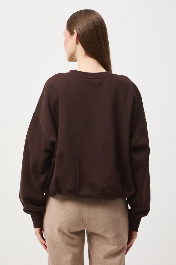 Odzież Bluza damska gładka RW25-BLDB05 brązowy