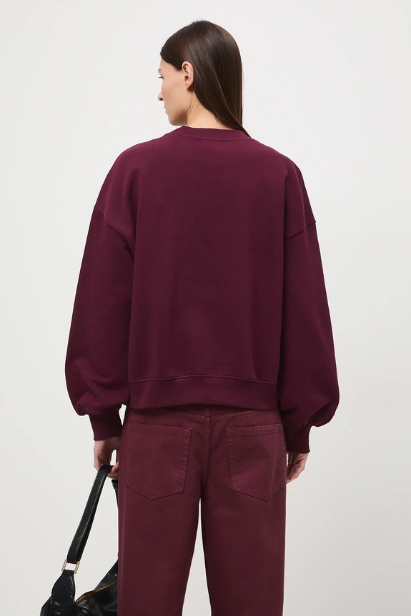 Odzież Bluza damska z ozdobną aplikacją RW25-BLDC02 bordowy
