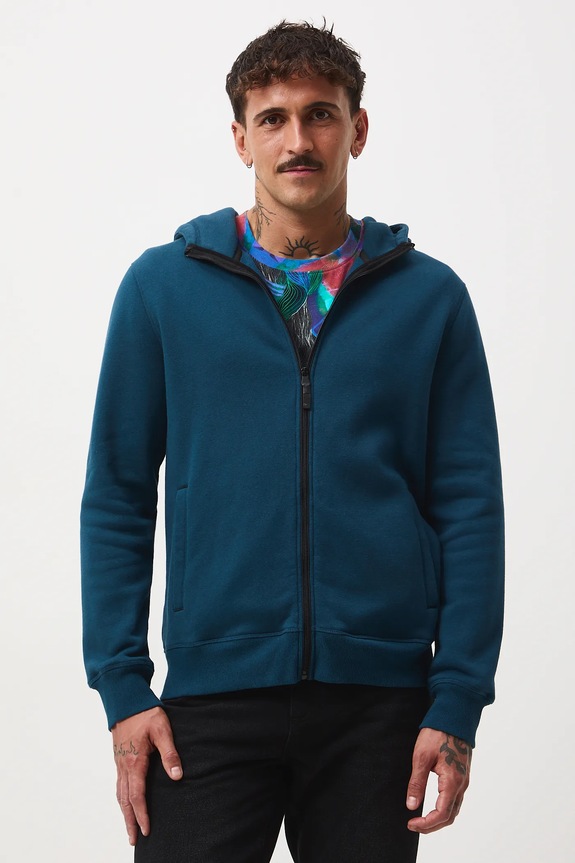 Bluza męska z kapturem gładka pozostałe turkusowy RW25-BLM050