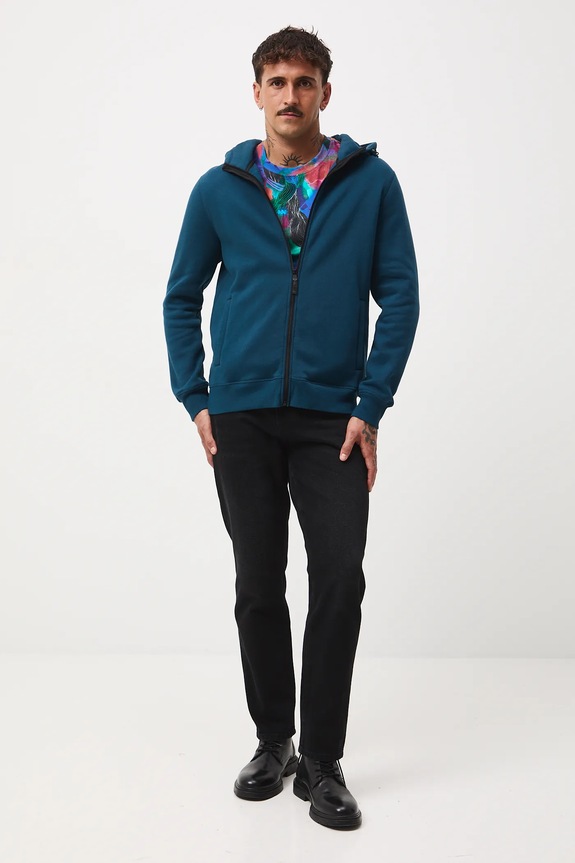 Bluza męska z kapturem gładka RW25-BLM050 turkusowy RW25