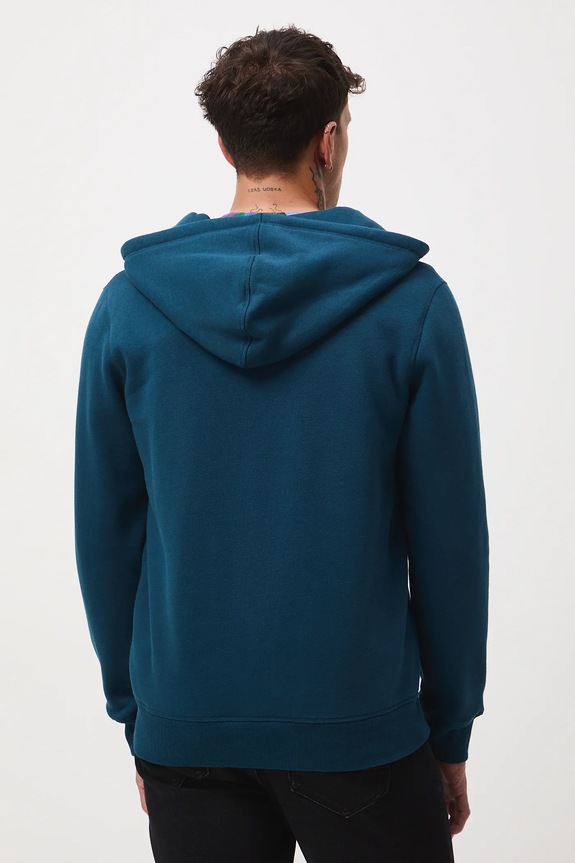 Odzież Bluza męska z kapturem gładka RW25-BLM050 turkusowy