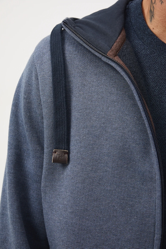 Bluza męska z kapturem z drobnym wzorem RW25-BLM051 niebieski