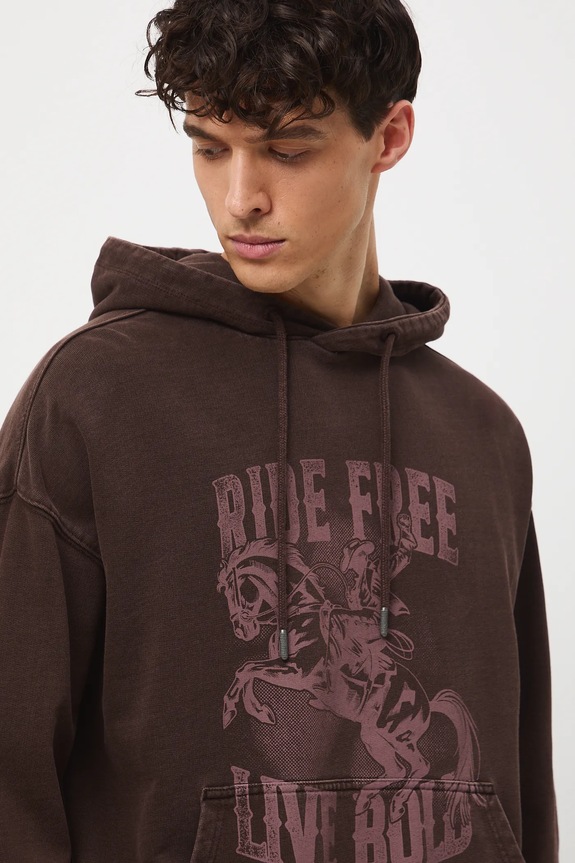 Bombažen pulover Medicine RW25-BLM303 rjava