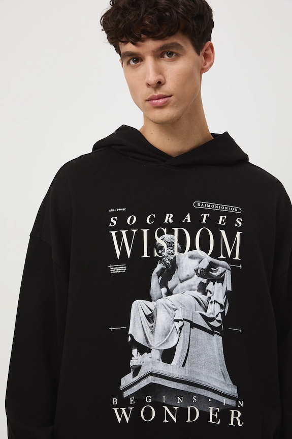 Bluza bawełniana męska z kolekcji Science – Words of Wisdom RW25-BLM309 czarny RW25