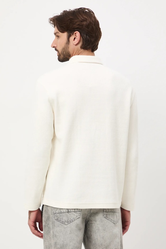 Odzież Bluza męska z fakturą RW25-BLM605 beżowy