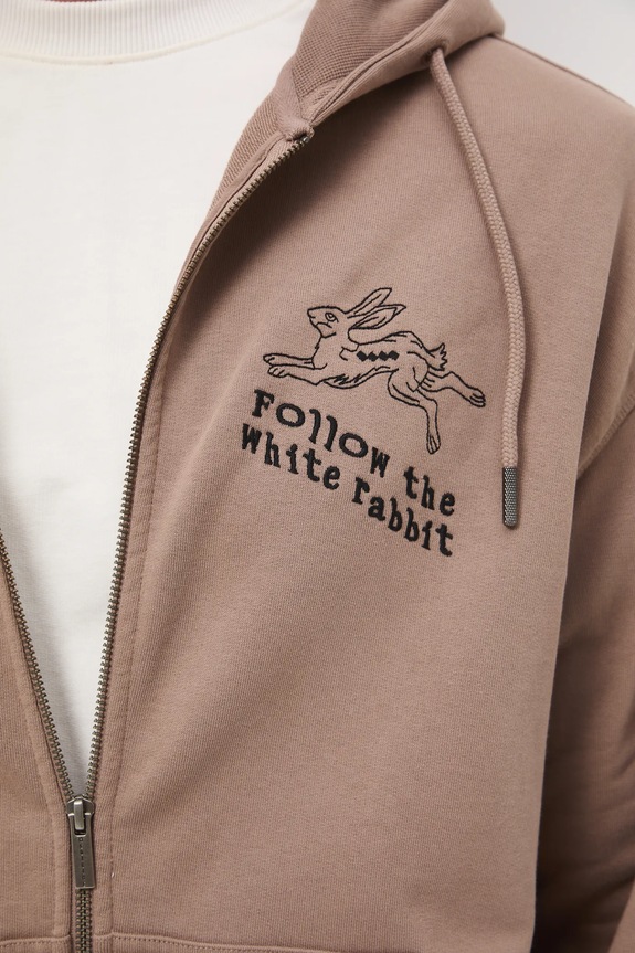 Bavlněná mikina pánská s potiskem a výšivkou RW25-BLM901