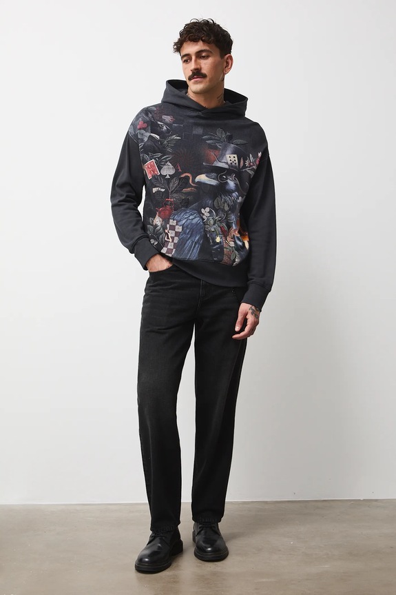 Βαμβακερή μπλούζα Medicine στάμπα γκρί RW25-BLM905