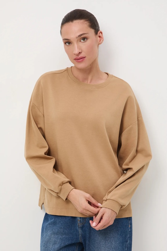 Odzież Longsleeve bawełniany damski interlock RW25-BUD040 beżowy