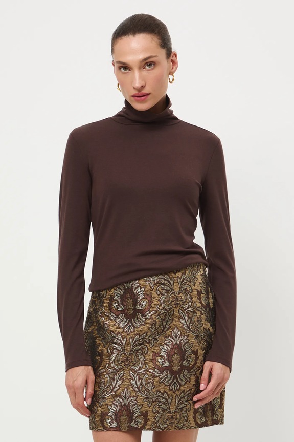 Dolga majica z volno Medicine RW25-BUD802 rjava RW25