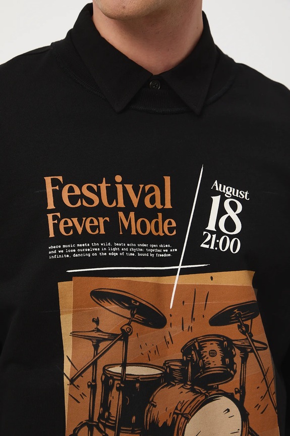 Pamučna majica dugih rukava Medicine RW25-BUM600 crna