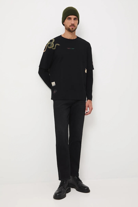 Longsleeve bawełniany z podwójnym rękawem RW25-BUM903