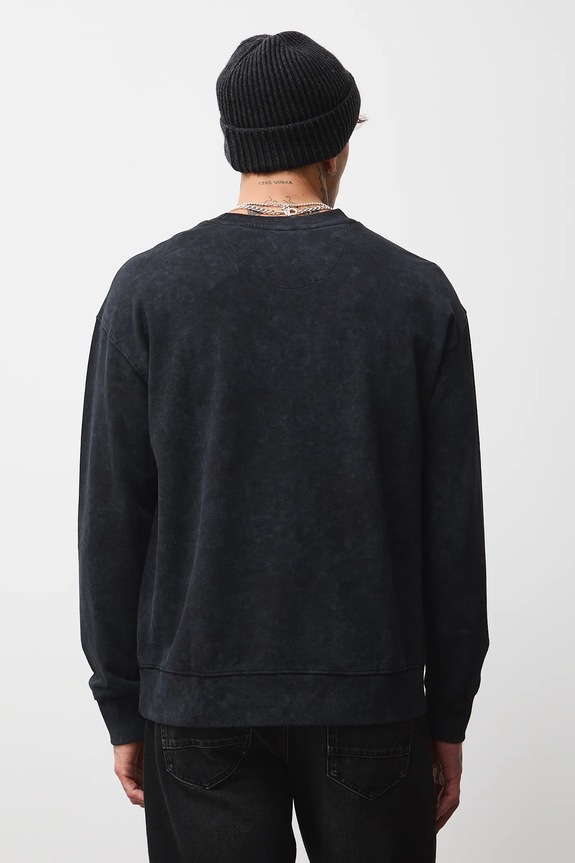 Bavlnené tričko s dlhým rukávom Medicine čierna RW25-BUMB03