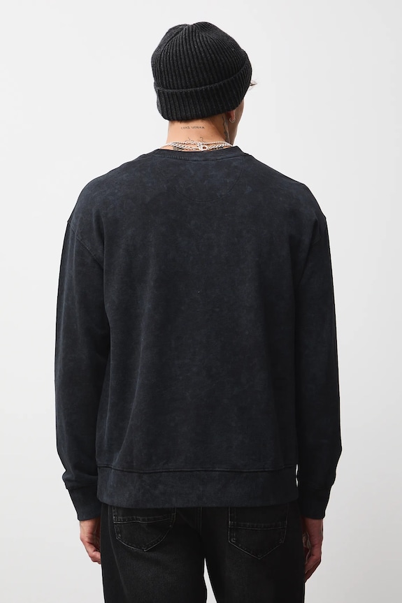 Bavlnené tričko s dlhým rukávom Medicine čierna RW25-BUMB03