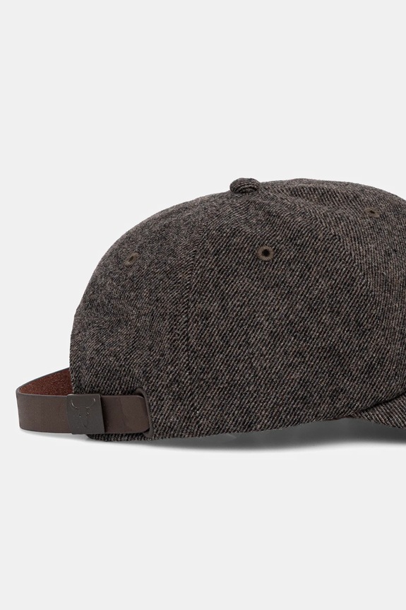 Czapka z daszkiem z wełną męska melanżowa beżowy RW25-CAM200