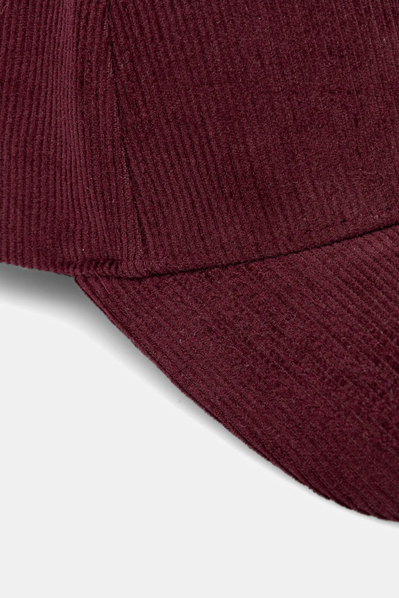 Czapka z daszkiem bawełniana męska prążkowana RW25-CAM201 bordowy RW25