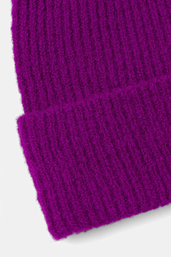 Czapka damska beanie prążkowana różowy RW25-CDD051