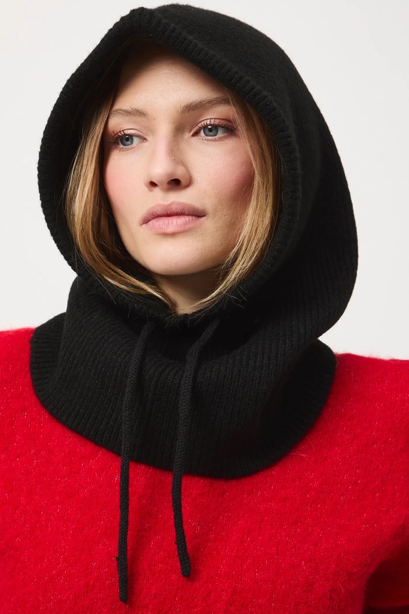 Kukla dámská hladký povrch, s příměsí vlny s příměsí vlny černá RW25-CDD500