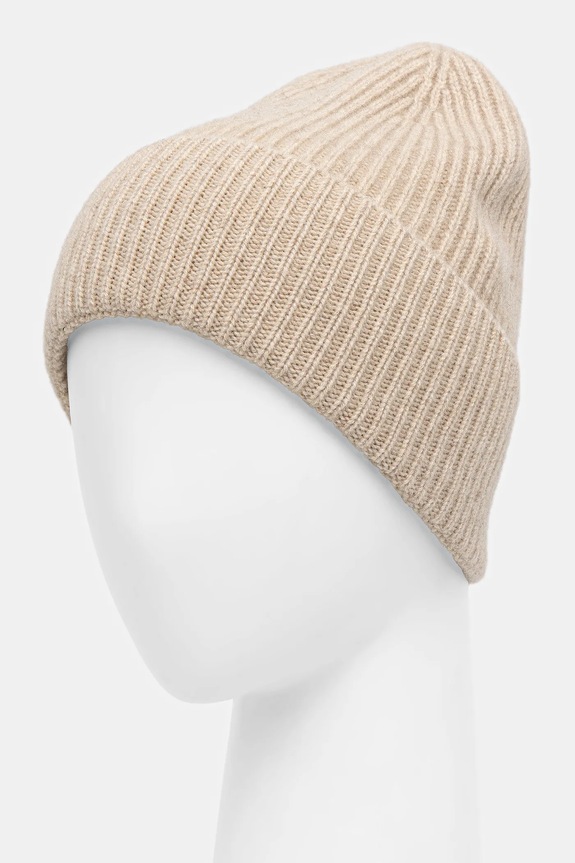 Kašmírová čepice dámská beanie RW25-CDD708 béžová RW25