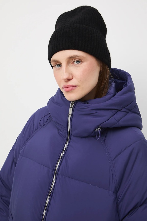 Czapka kaszmirowa damska beanie średniej grubości czarny RW25-CDD708