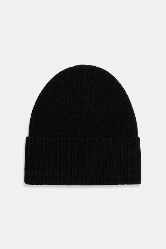 Czapka kaszmirowa damska beanie RW25-CDD708 czarny RW25