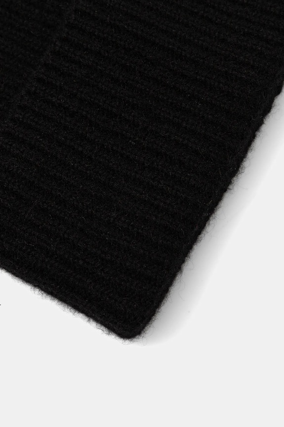 Czapka kaszmirowa damska beanie czarny RW25-CDD708