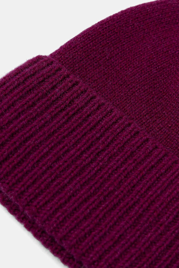 Akcesoria Czapka damska z wełny merino RW25-CDD709 różowy