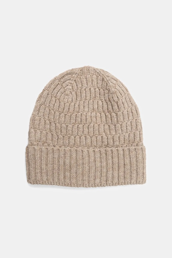 Czapka damska beanie melanżowa RW25-CDD915 beżowy RW25