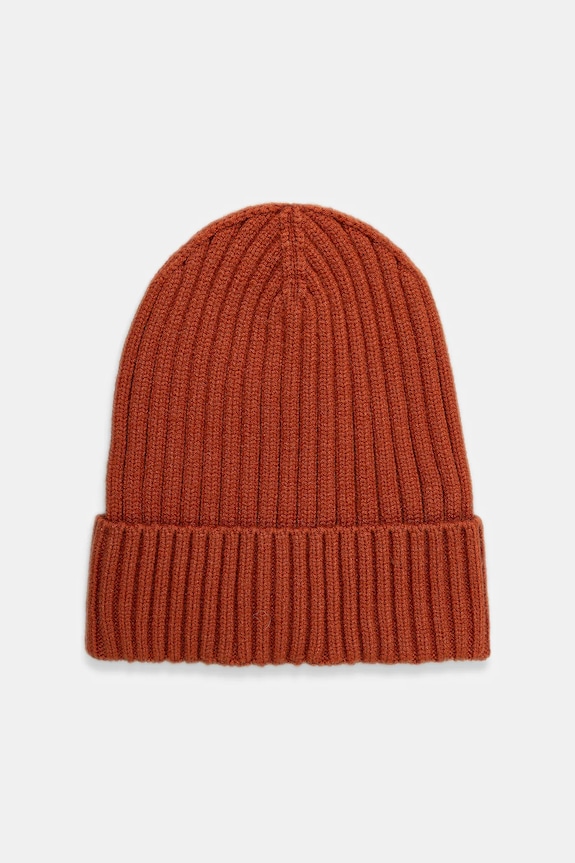 Czapka męska beanie prążkowana RW25-CDM070 pomarańczowy RW25