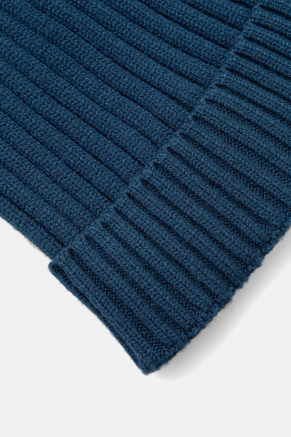 Czapka męska beanie prążkowana niebieski RW25-CDM070