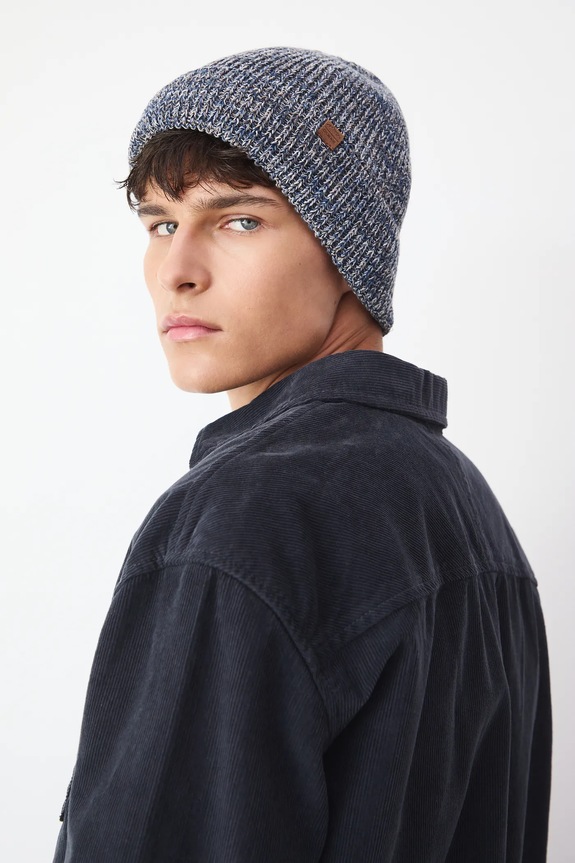 Čiapka Melanžová čiapka hrubá tmavomodrá RW25-CDM600