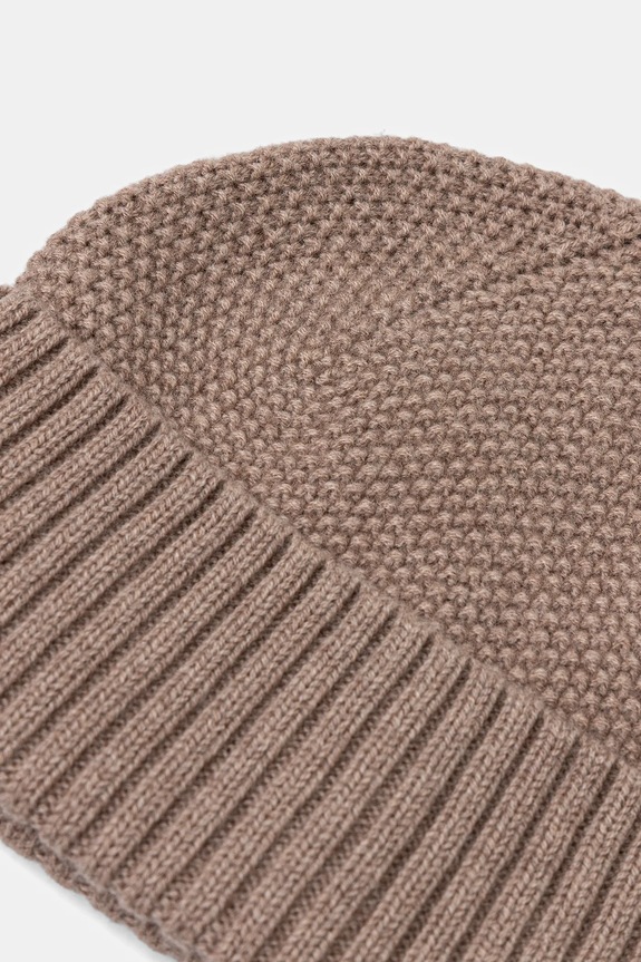 Akcesoria Czapka wełniana męska beanie RW25-CDM702 beżowy