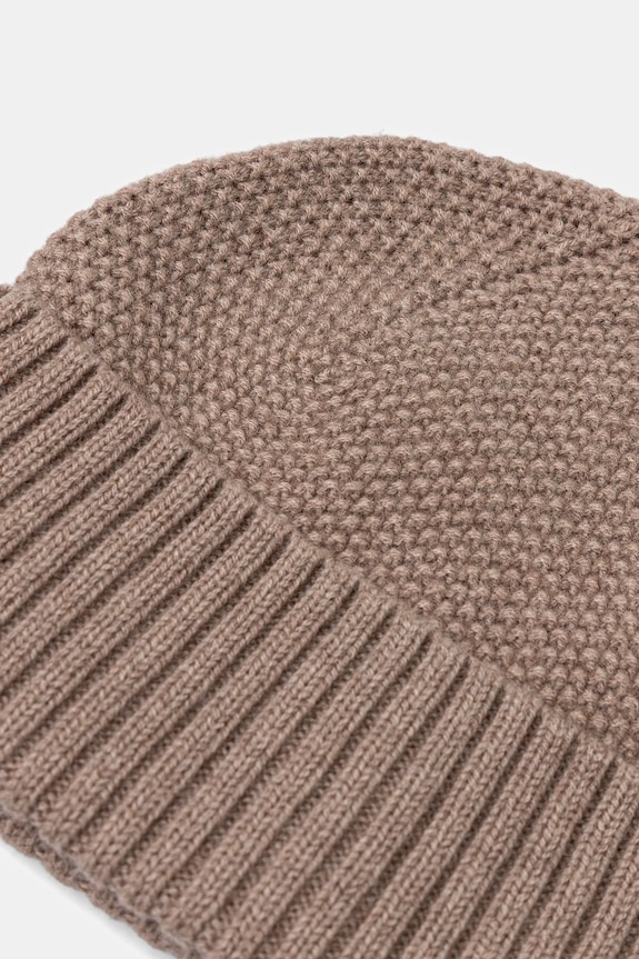 Akcesoria Czapka wełniana męska beanie RW25-CDM702 beżowy