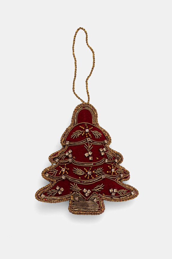 Ozdoba choinkowa handmade - choinka bordowy RW25-DEU800