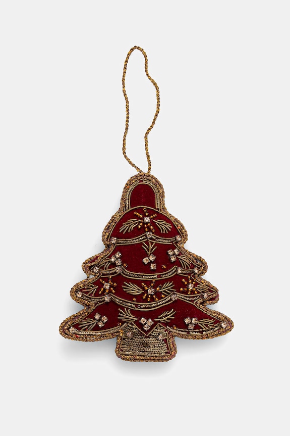 Ozdoba choinkowa handmade - choinka bordowy RW25-DEU800