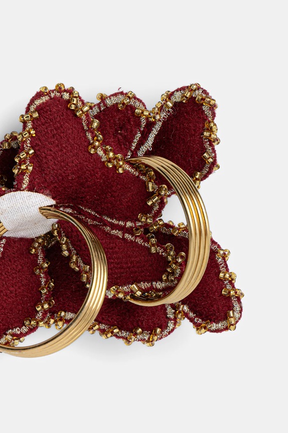 Pierścień na serwetkę - świąteczna kokardka (2-pack) RW25-DEU816 bordowy RW25