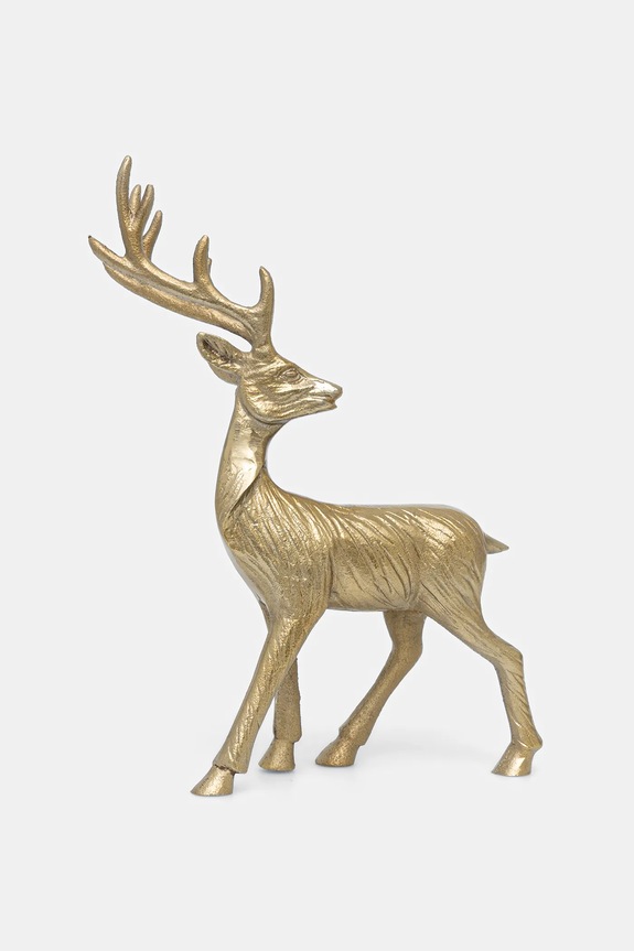 Figurka dekoracyjna - renifer RW25-DEU838 złoty RW25
